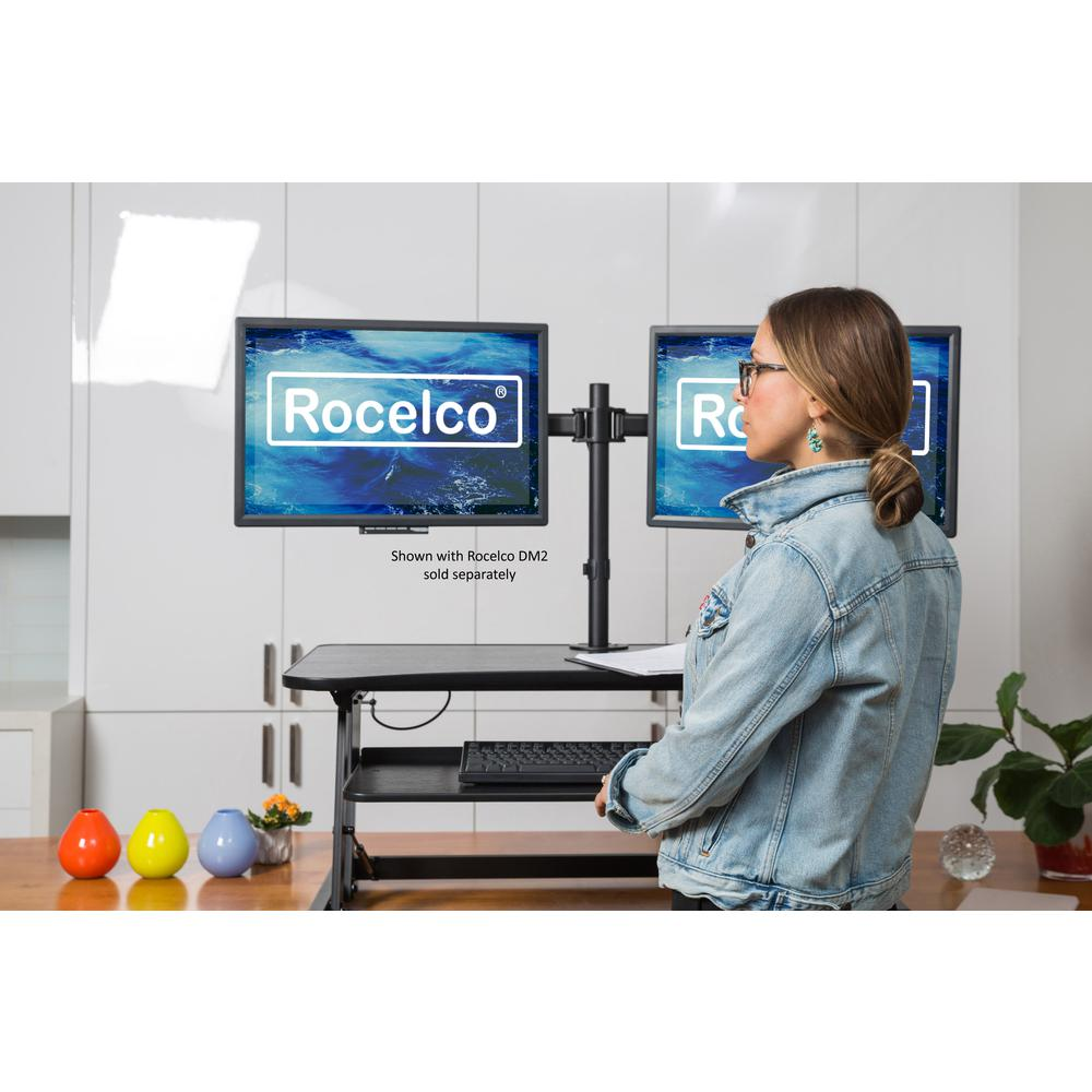 Rocelco 37.5" Deluxe Height Adjustable Standing Desk, Goodies N Stuff