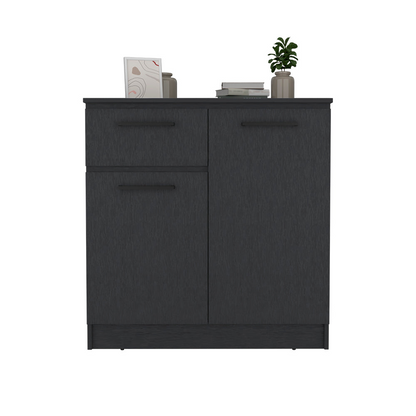 Multi-Functional Dresser Carlin, Top Surface as TV Stand, Black Wengue Finish, Cabinets & Storage, Goodies N Stuff