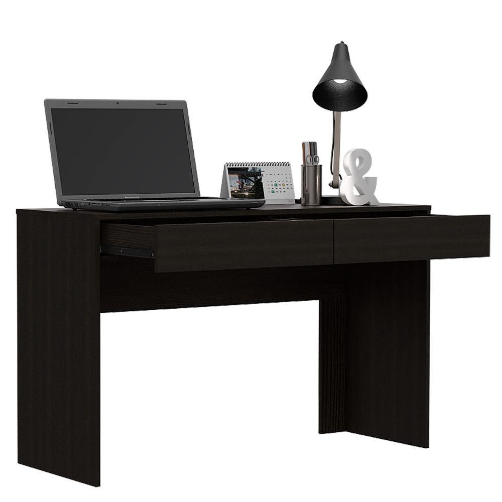 Computer Desk Aberdeen, Two Drawers, Black Wengue Finish, Goodies N Stuff