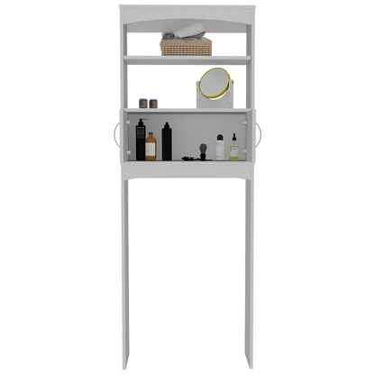 Over The Toilet Cabinet Valentia, Three Shelves, White Finish, Goodies N Stuff