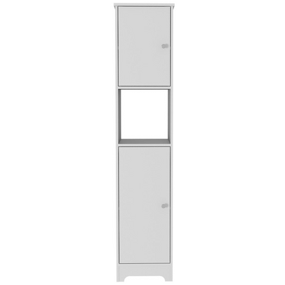 Linen Cabinet Albany, Four Interior Shelves, White Finish, Goodies N Stuff