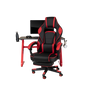 Red Gaming Desk with Cup Holder/Headphone Hook & Red Reclining Back/Arms Gaming Chair with Footrest, Uncategorized, Goodies N Stuff