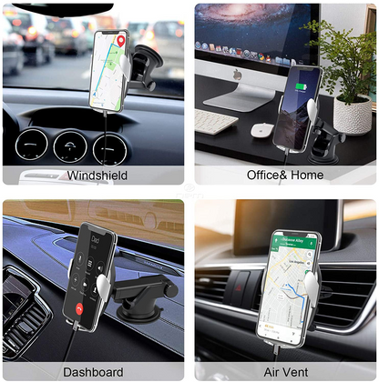 Universal Wireless Car Phone Charger Mount Holder Automatic Clamping, Goodies N Stuff