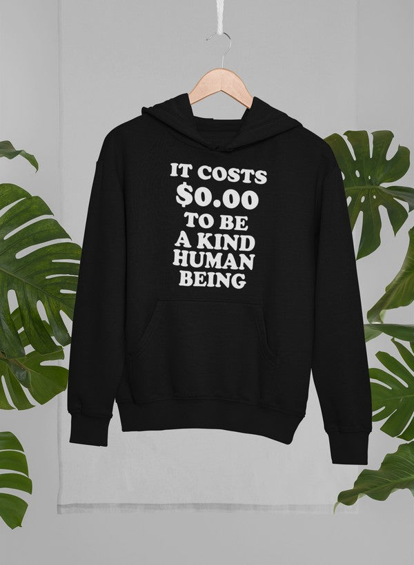 It Costs $0.00 To Be A Kind Human Being Hoodie, Goodies N Stuff