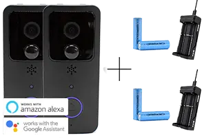 Door Ringer Intelligent Video Doorbell with Battery and Charger, Goodies N Stuff