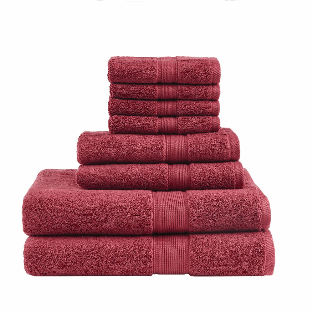 100% Cotton 8 Piece Antimicrobial Towel Set, Goodies N Stuff