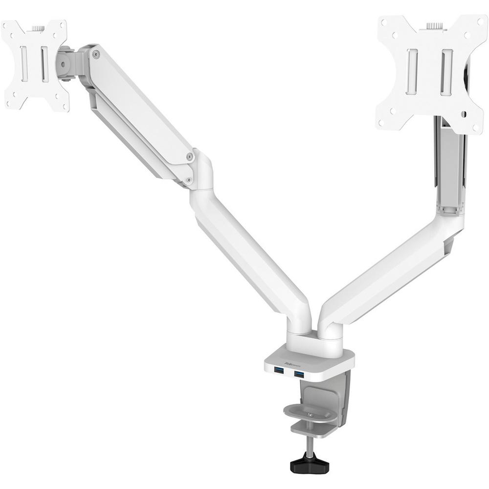 Fellowes Platinum Series Dual Monitor Arm - White - 2 Display(s) Supported - 27" Screen Support - 40 lb Load Capacity - 1 Each, Goodies N Stuff