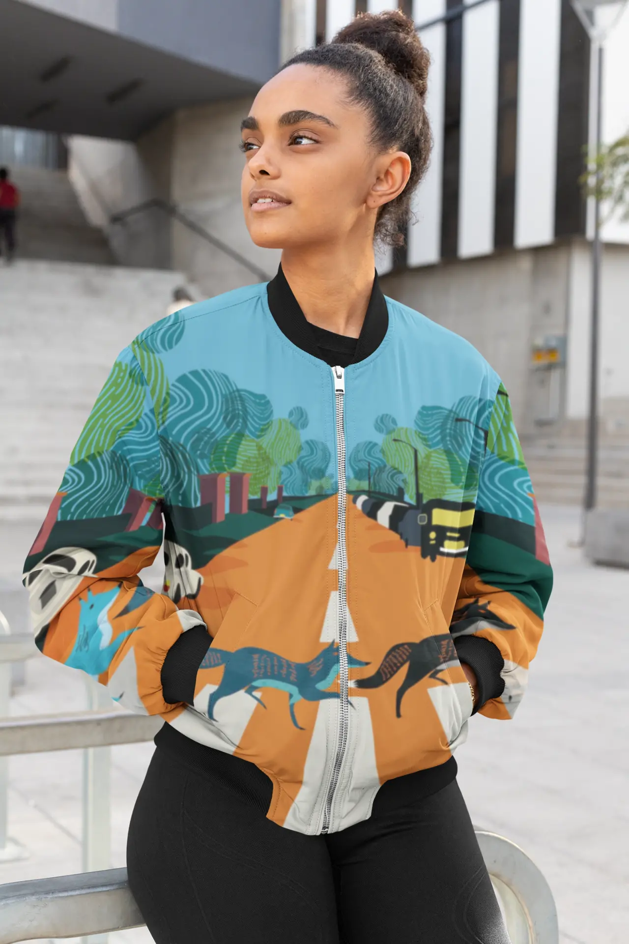 Abbey Road Foxes London Female Bomber Jacket, Goodies N Stuff