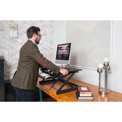 Rocelco 38" Large Height Adjustable Standing Desk, Goodies N Stuff