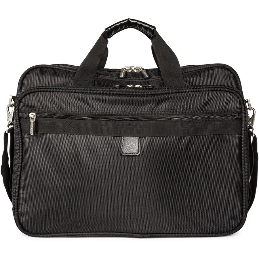 bugatti Gregory Carrying Case (Briefcase) for 17" to 17.3" Notebook - Black - Damage Resistant, Tangle Resistant Shoulder Strap - Ballistic Nylon Body - Trolley Strap, Handle, Shoulder Strap - 13" Hei, Goodies N Stuff