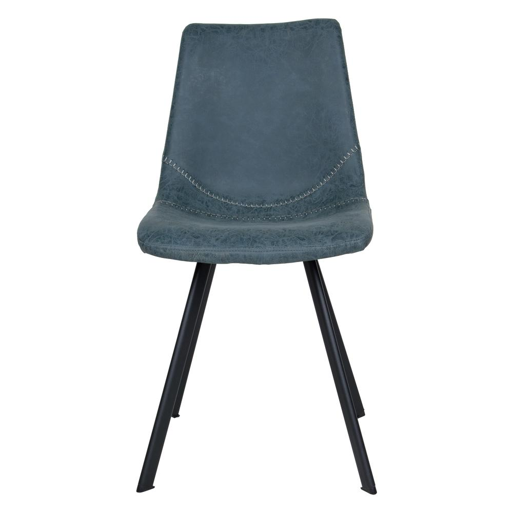Markley Modern Leather Dining Chair With Metal Legs, Goodies N Stuff