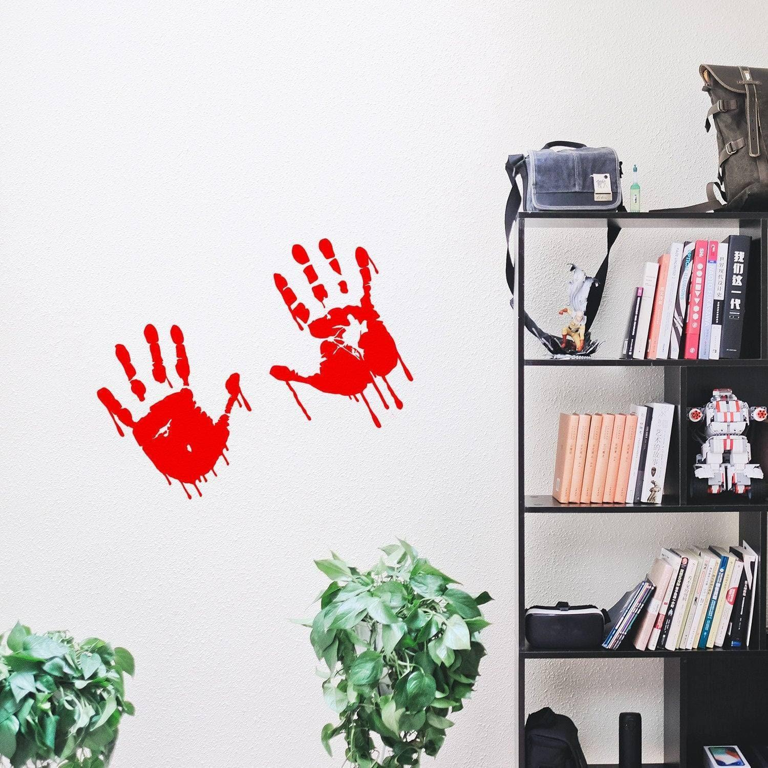 Spooky Halloween Red Handprint Vinyl Decal - Vehicle, Wall, Laptop Sticker, Goodies N Stuff