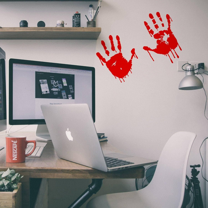 Spooky Halloween Red Handprint Vinyl Decal - Vehicle, Wall, Laptop Sticker, Goodies N Stuff