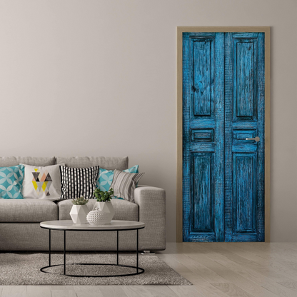 3D Vibrant Oasis Barn Door Wallpaper Mural - Unique Wall Decor Art, Goodies N Stuff