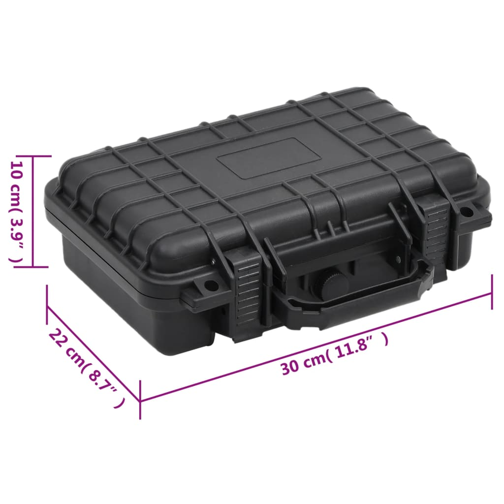 vidaXL Portable Flight Case Black 11.8"x8.7"x3.9" PP, Uncategorized, Goodies N Stuff
