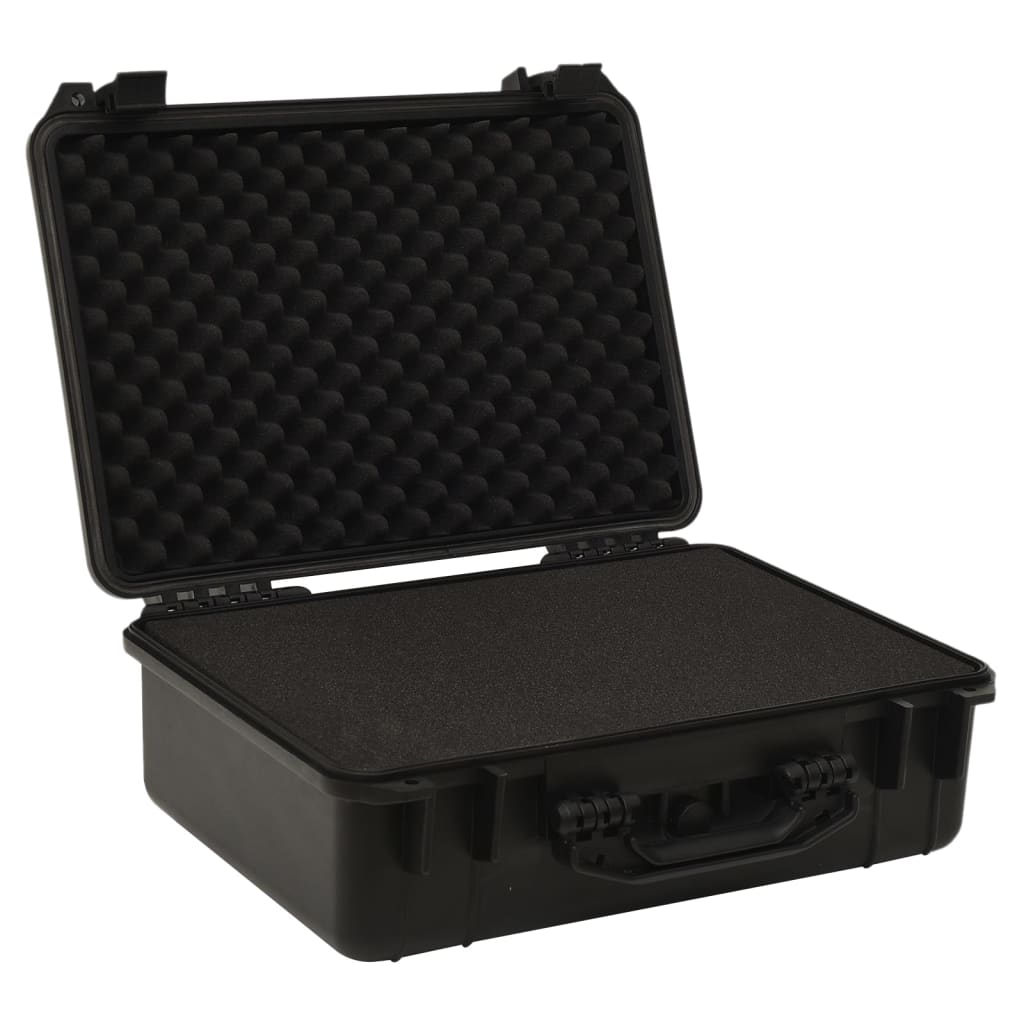vidaXL Portable Flight Case Black 18.5"x14.2"x7.1" PP, Uncategorized, Goodies N Stuff