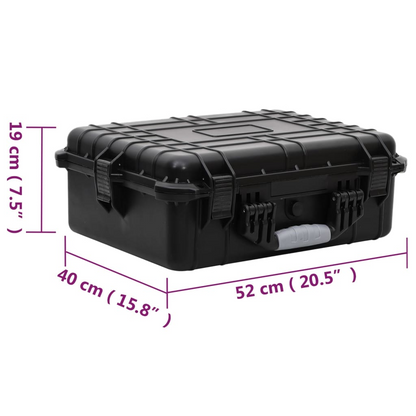 vidaXL Portable Flight Case Black 20.5"x15.7"x7.5" PP, Uncategorized, Goodies N Stuff