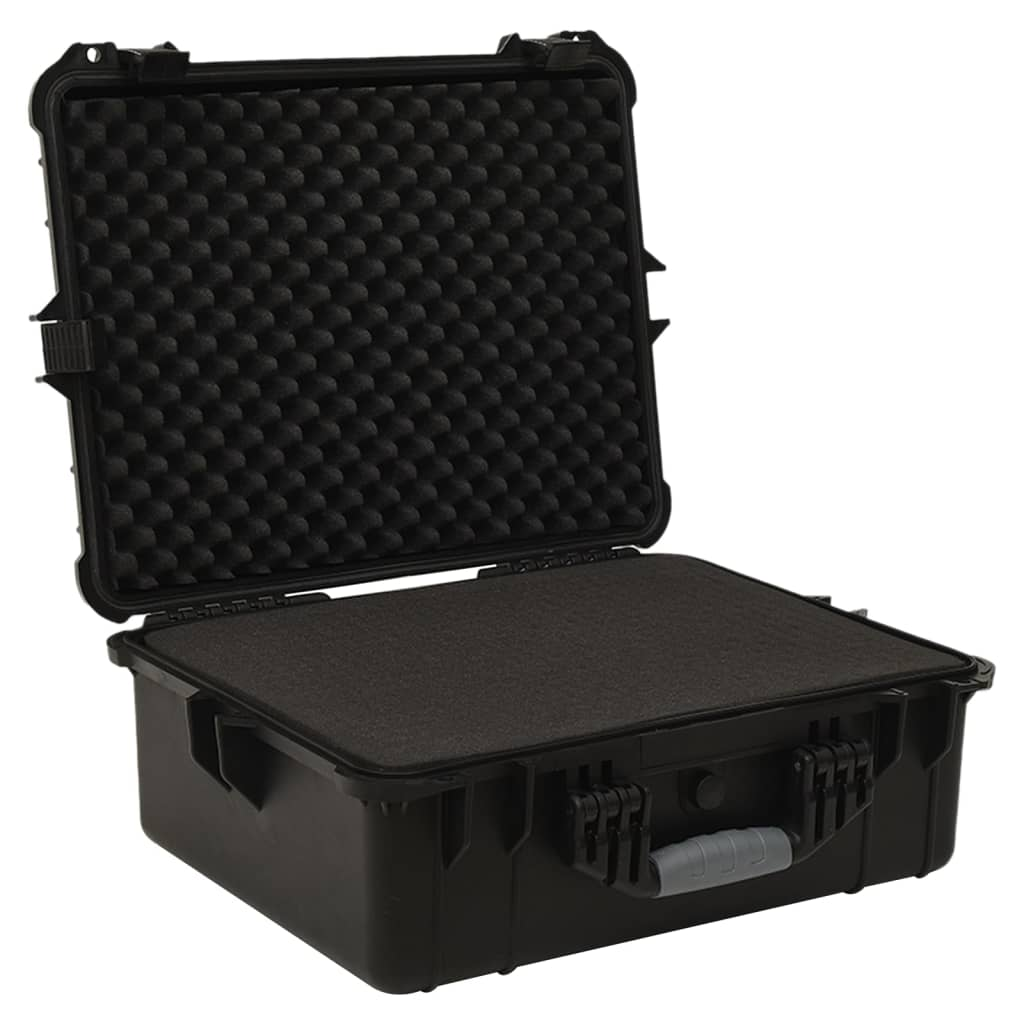 vidaXL Portable Flight Case Black 21.7"x16.9"x8.3" PP, Goodies N Stuff