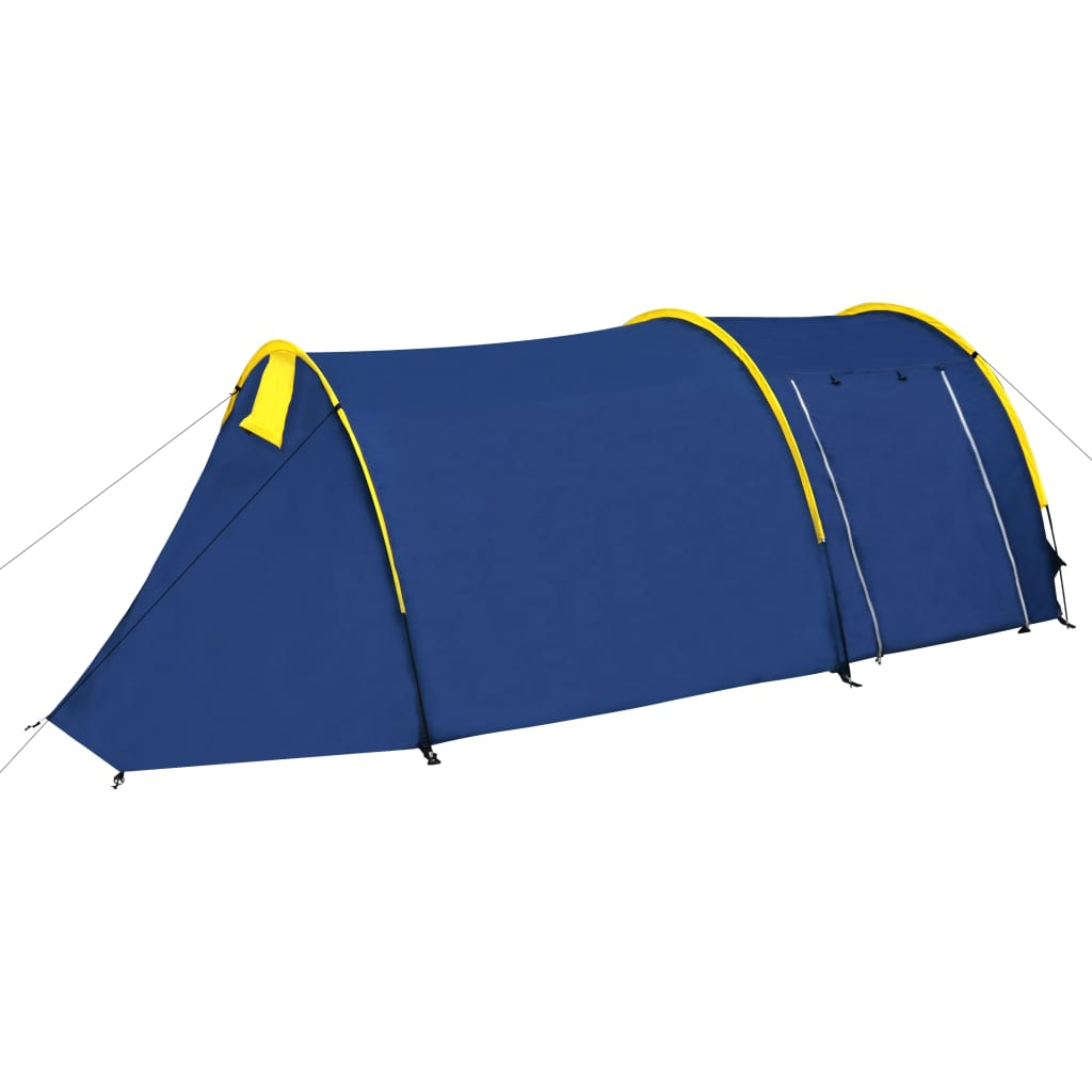 vidaXL Camping Tent 4 Persons Navy Blue/Yellow - Spacious and Comfortable, Goodies N Stuff