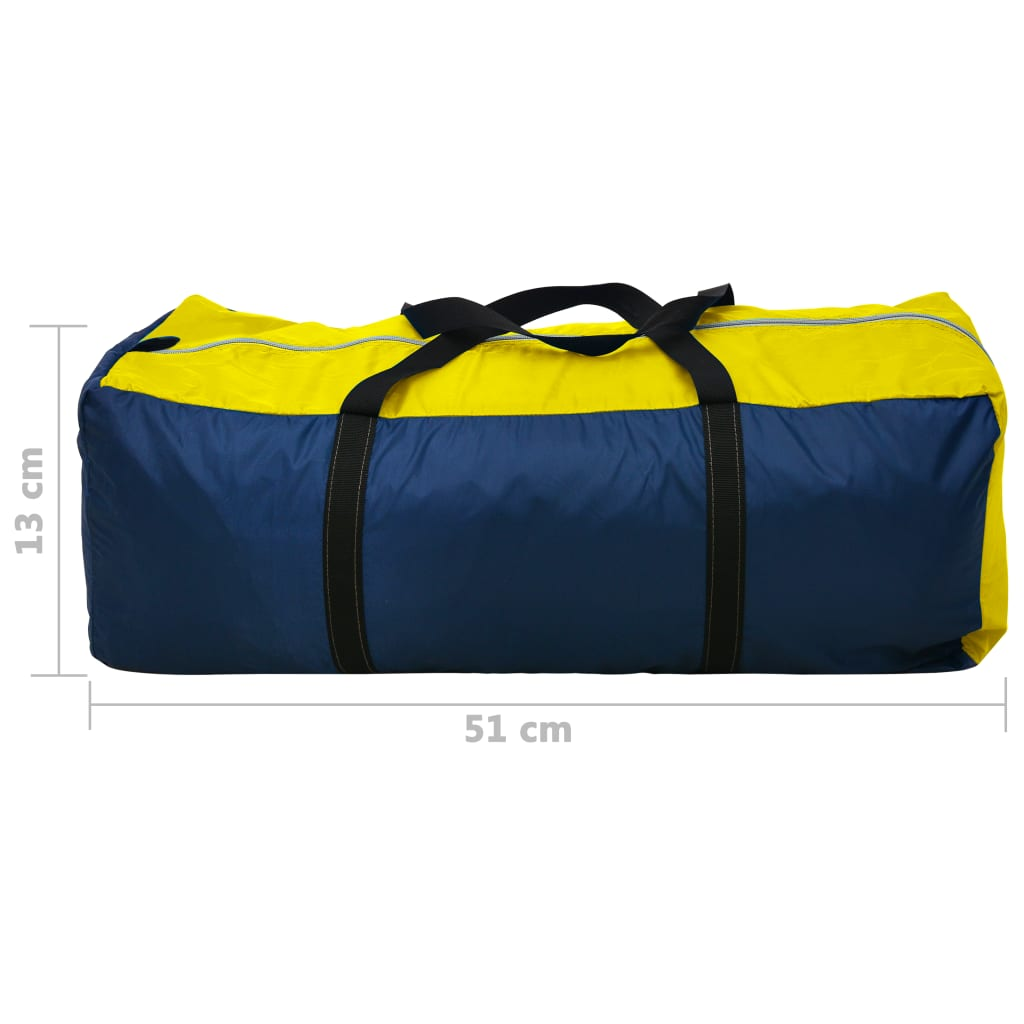 vidaXL Camping Tent 4 Persons Navy Blue/Yellow - Spacious and Comfortable, Goodies N Stuff