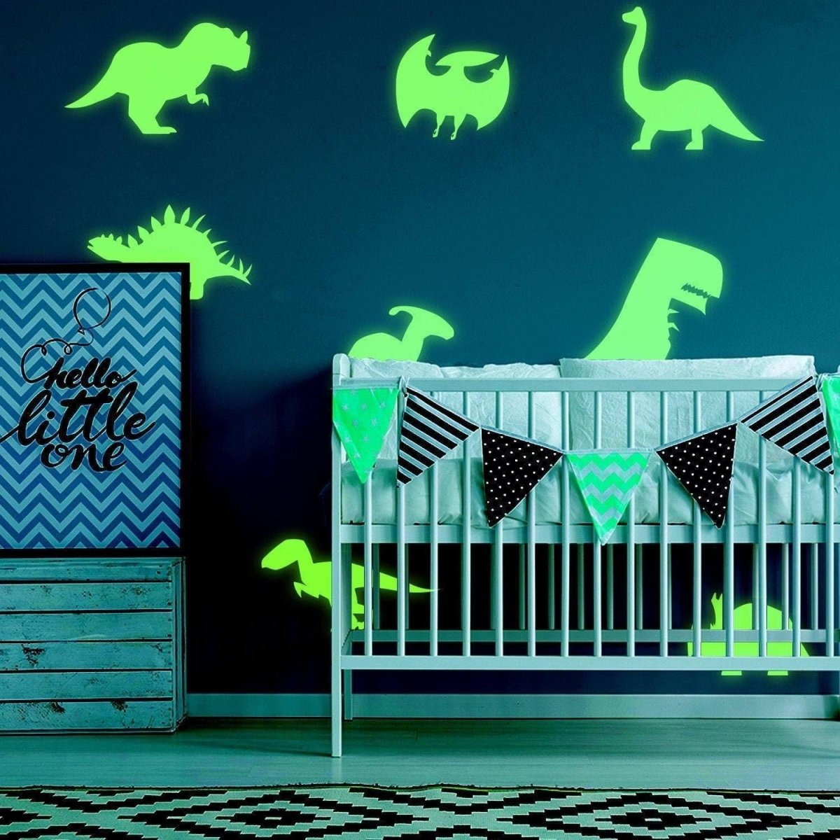 Dinosaur Wall Decals: Enchanting Glow-in-the-Dark Prehistoric Themed Stickers, Goodies N Stuff