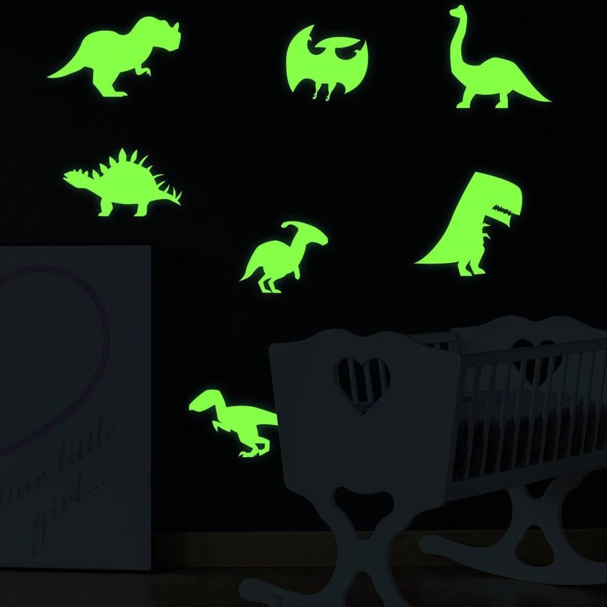 Dinosaur Wall Decals: Enchanting Glow-in-the-Dark Prehistoric Themed Stickers, Goodies N Stuff