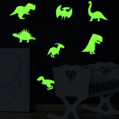 Dinosaur Wall Decals: Enchanting Glow-in-the-Dark Prehistoric Themed Stickers, Goodies N Stuff