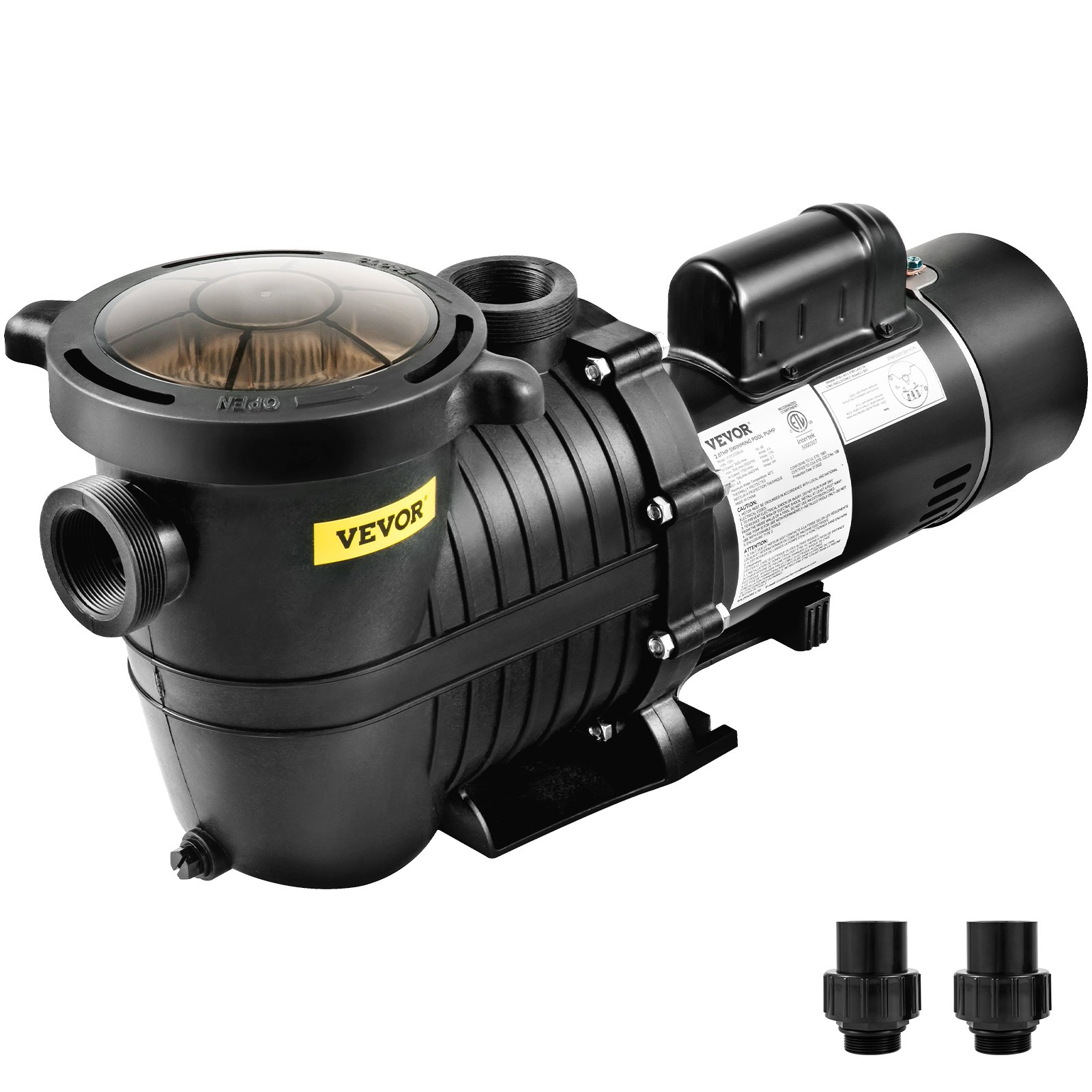 VEVOR Pool Pump 1.5HP 230V, Variable Dual Speed Pumps 1100W for Above Ground Pool, Powerful Self-priming Pump w/ Strainer Filter Basket, 5400 GPH Max. Flow, Energy Saving Swimming Pool Pump, Goodies N Stuff