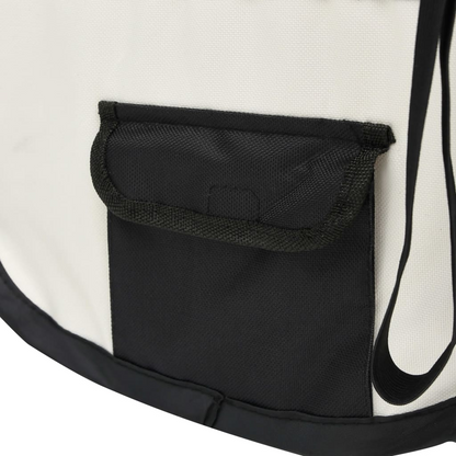 vidaXL Foldable Dog Playpen with Carrying Bag Black 57.1"x57.1"x24", Goodies N Stuff