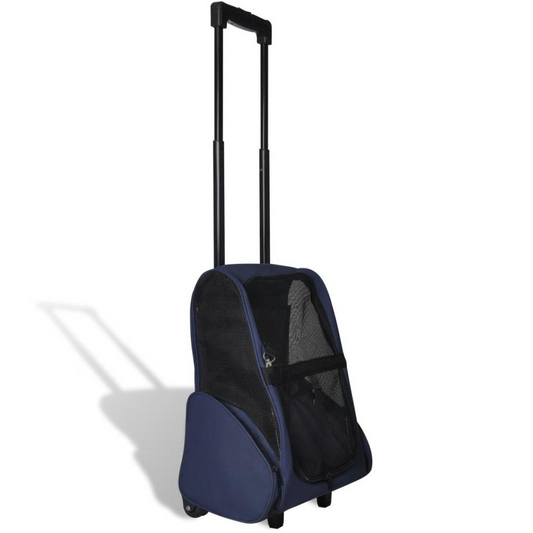 vidaXL Foldable Multipurpose Pet Trolley Blue, Lightweight and Ventilated, Goodies N Stuff