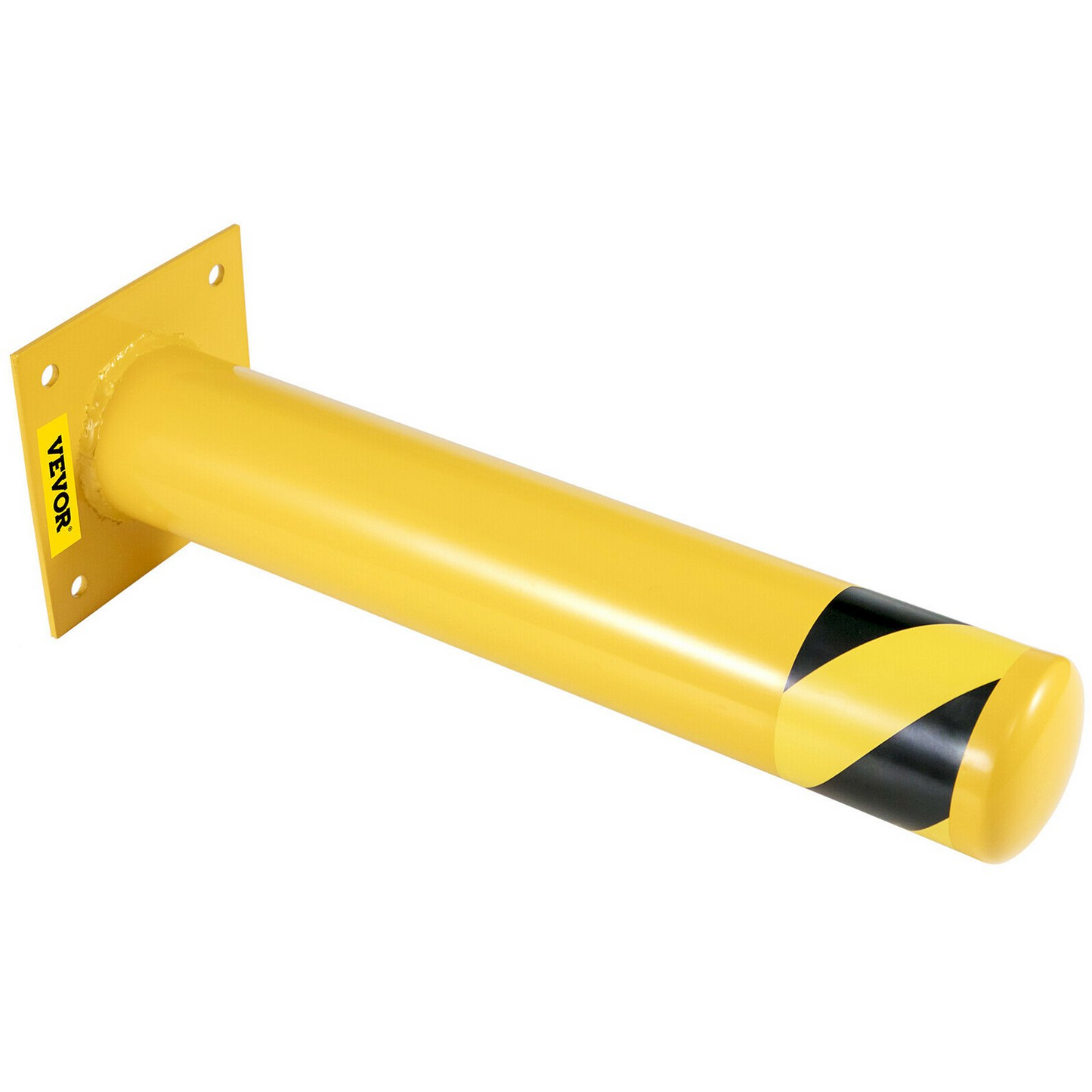 VEVOR Safety Bollard 24"x4.5" Safety Barrier Bollard 4-1/2" OD 24" Height Yellow Powder Coat Pipe Steel Safety Barrier with 4 Free Anchor Bolts for Traffic-Sensitive Area, Goodies N Stuff