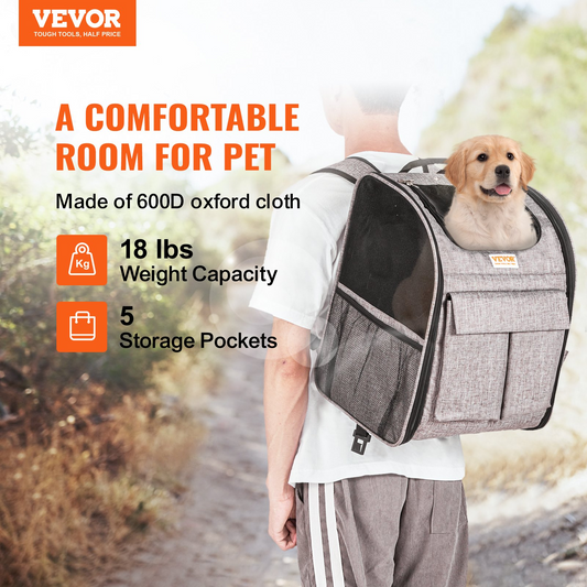 VEVOR Rolling Pet Carrier Backpack with Removable Wheels for Under 18LBS, Large Soft Sided Wheeled Dog Carrier Cat Travel Carrier Airline Approved for Small Dogs and Medium Cats with Upgraded Wheels, Goodies N Stuff