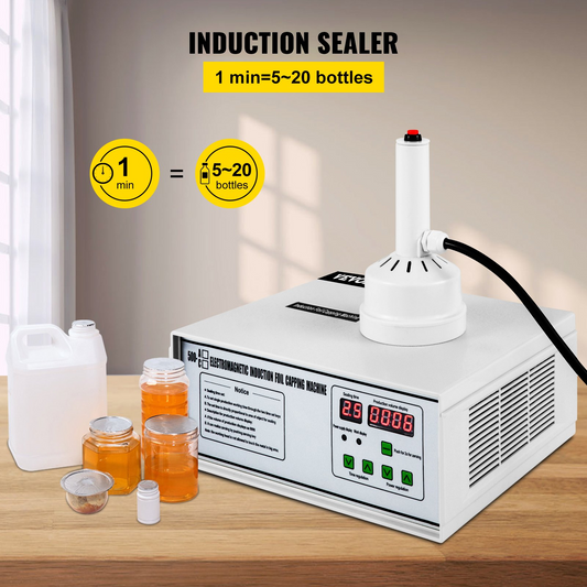 VEVOR Induction Sealer, 20mm-100mm 110V Induction Bottle Sealing Machine, Induction Sealing Machine, White Bottle Cap Sealing Machine for Bottles, Goodies N Stuff