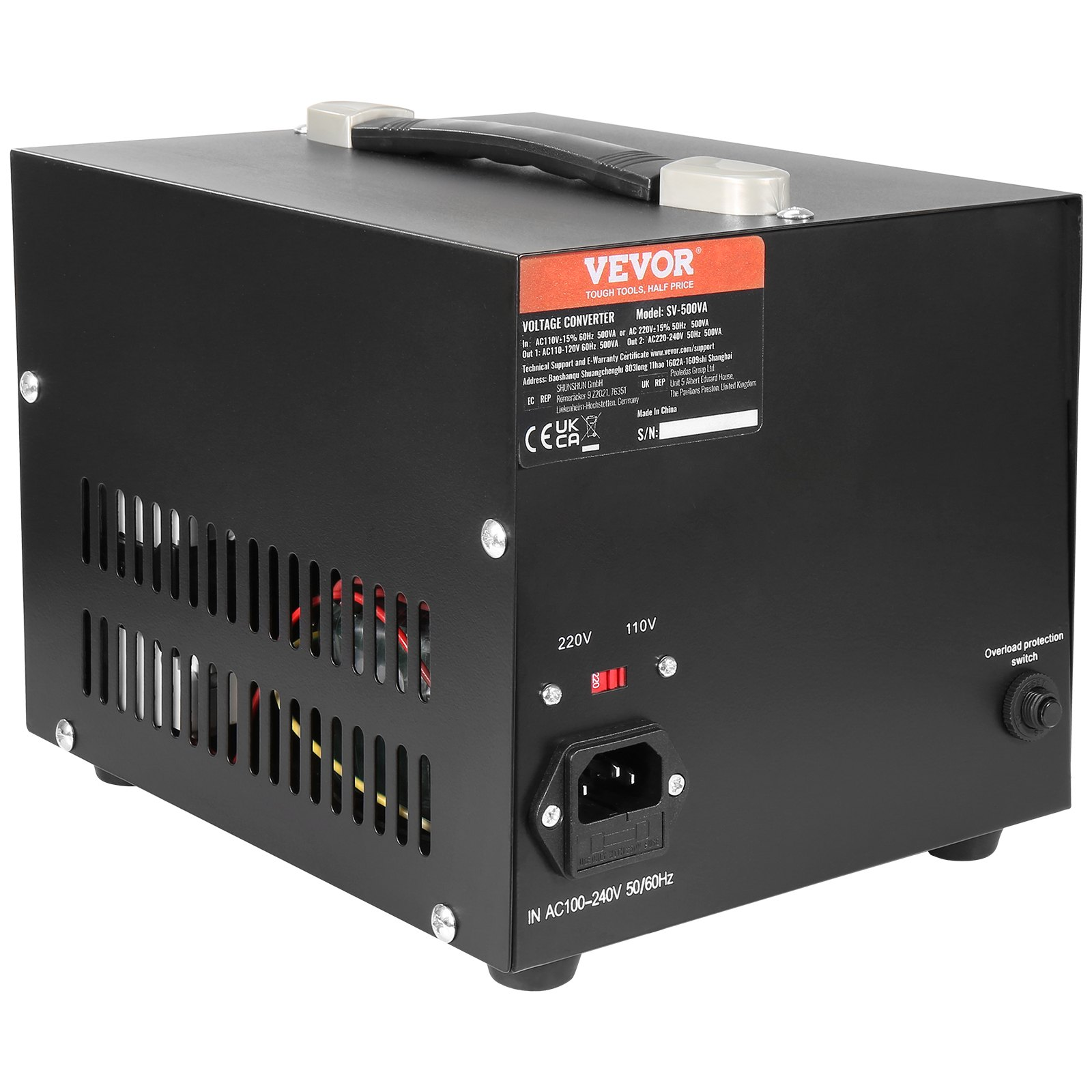 VEVOR Voltage Converter Transformer, 2000W, Heavy Duty Step Up/Down Transformer, Convert from 110 Volt to 220 Volt and  from 220 Volt to 110 Volt, with US Outlet EU Outlet 5V USB Port, CE Certified, Goodies N Stuff