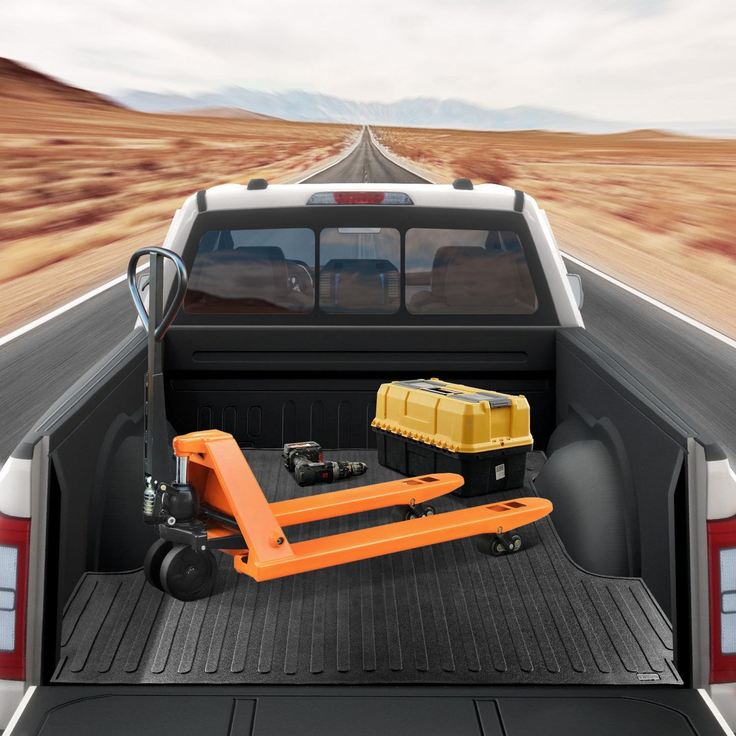 VEVOR Truck Bed Mat, Fits for 2015-2020 Ford F150 5.5 FT Short Bed, 66.5" x 64" Rubber Truck Bed Liner, 1/4" Thick Bed Mat Car Accessories for All-Weather Protection, Prevent Slipping or Damage, Goodies N Stuff