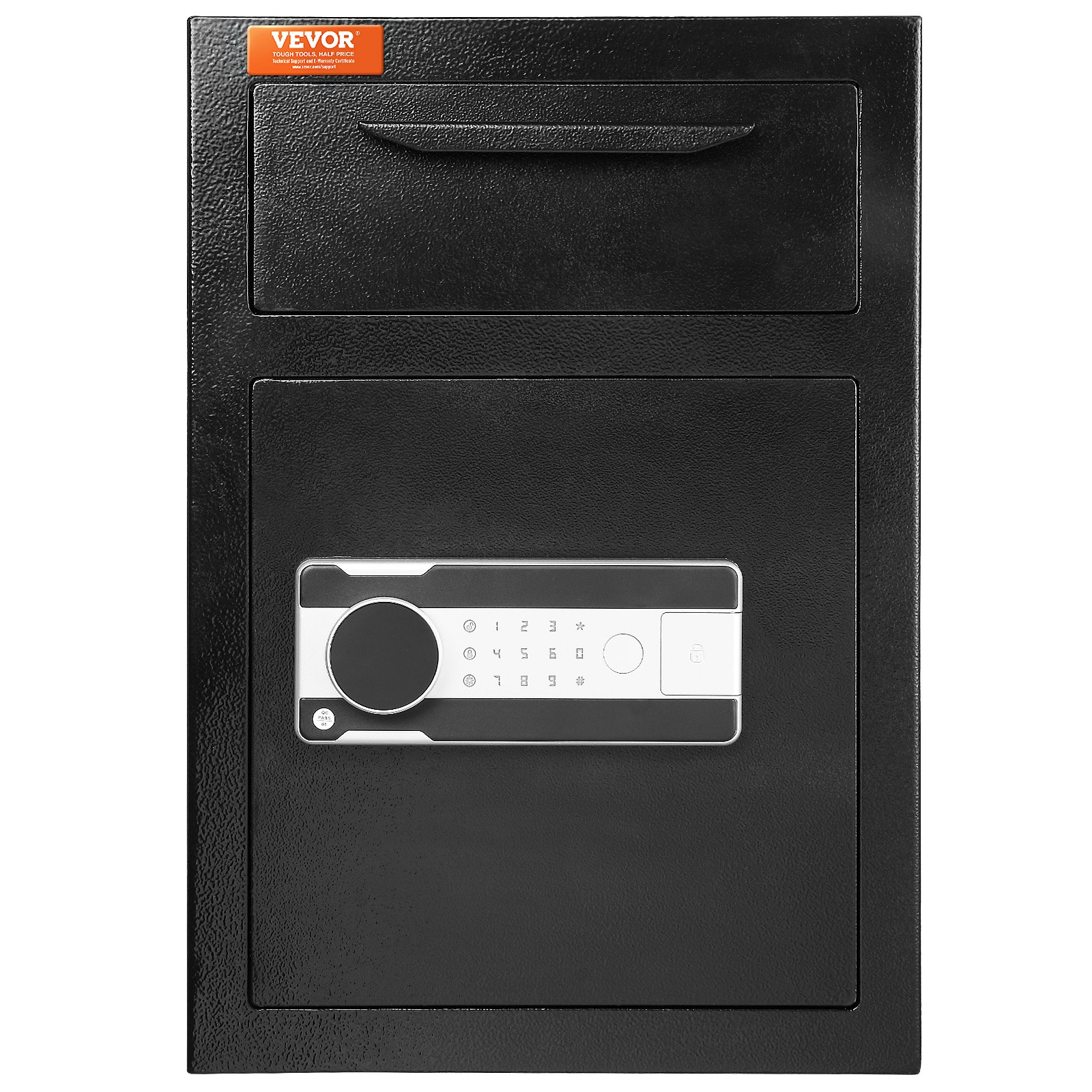 VEVOR 2.5 Cub Depository Safe, Deposit Safe with Drop Slot, Electronic Code Lock and 2 Emergency Keys, 20.27'' x 13.97'' x 13.97'' Business Drop Slot Safe for Cash, Mail in Home, Hotel, Office, Goodies N Stuff