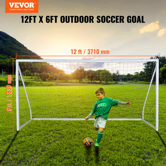 VEVOR Portable Soccer Goal, 12x6 ft Soccer Net, Adults Kids Backyard Soccer Net, Goodies N Stuff