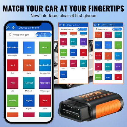 VEVOR OBD2 Car 5.0 Bluetooth Scanner Code Reader OBDII Read Tool for IOS/Android, Goodies N Stuff