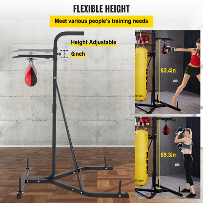 VEVOR Heavy Bag Stand with Speed Ball | Height Adjustable Punching Bag Stand, Goodies N Stuff