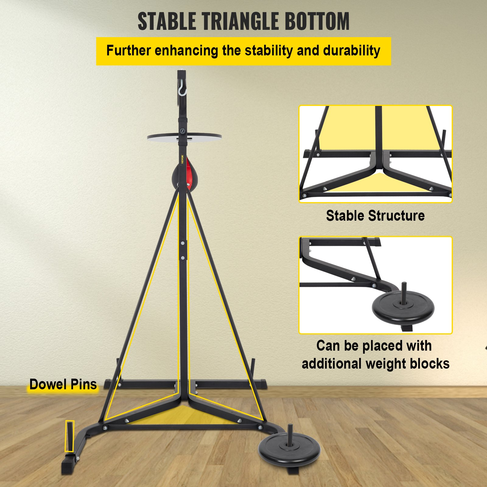 VEVOR Heavy Bag Stand with Speed Ball | Height Adjustable Punching Bag Stand, Goodies N Stuff