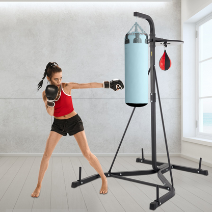 VEVOR Heavy Bag Stand with Speed Ball | Height Adjustable Punching Bag Stand, Goodies N Stuff