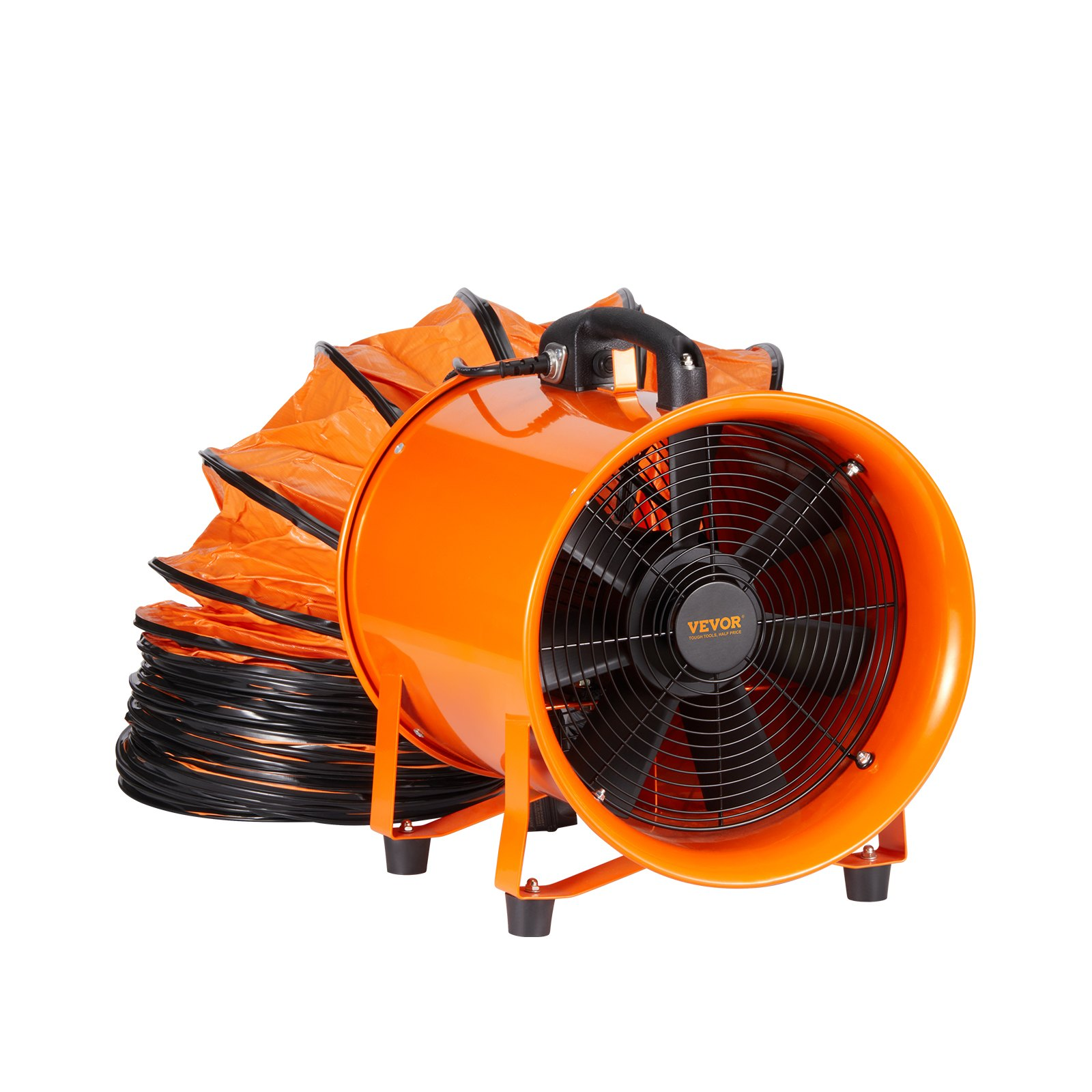 VEVOR Portable Ventilator, 10 inch Heavy Duty Cylinder Fan with 33ft Duct Hose, 350W Strong Shop Exhaust Blower 1948CFM, Industrial Utility Blower for Sucking Dust, Smoke, Smoke Home/Workplace, Goodies N Stuff