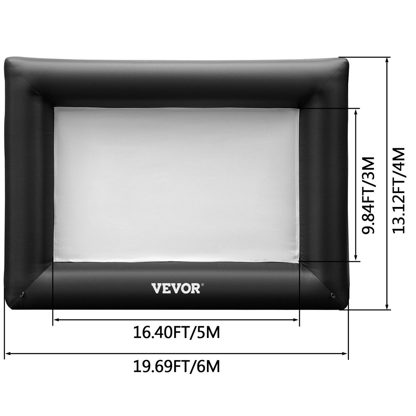 VEVOR Inflatable Movie Screen 24FT（288inch） Inflatable Projector Screen for outside with 360W Air Blower Inflatable Screen Oxford Fabric Material Blow Up Screen for Outdoor Movie Supports Front/Rear Projection, Goodies N Stuff