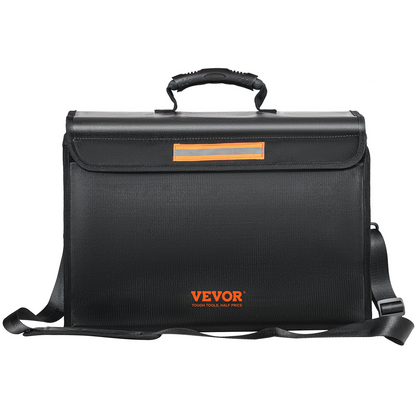 VEVOR Fireproof Document Box, Fireproof Document Bag  2000℉, 3-layer Folding Fireproof and Waterproof File Box 15.35x12.4x13.98 inch with Zipper, for Money, Documents, Jewelry and Passport, Goodies N Stuff