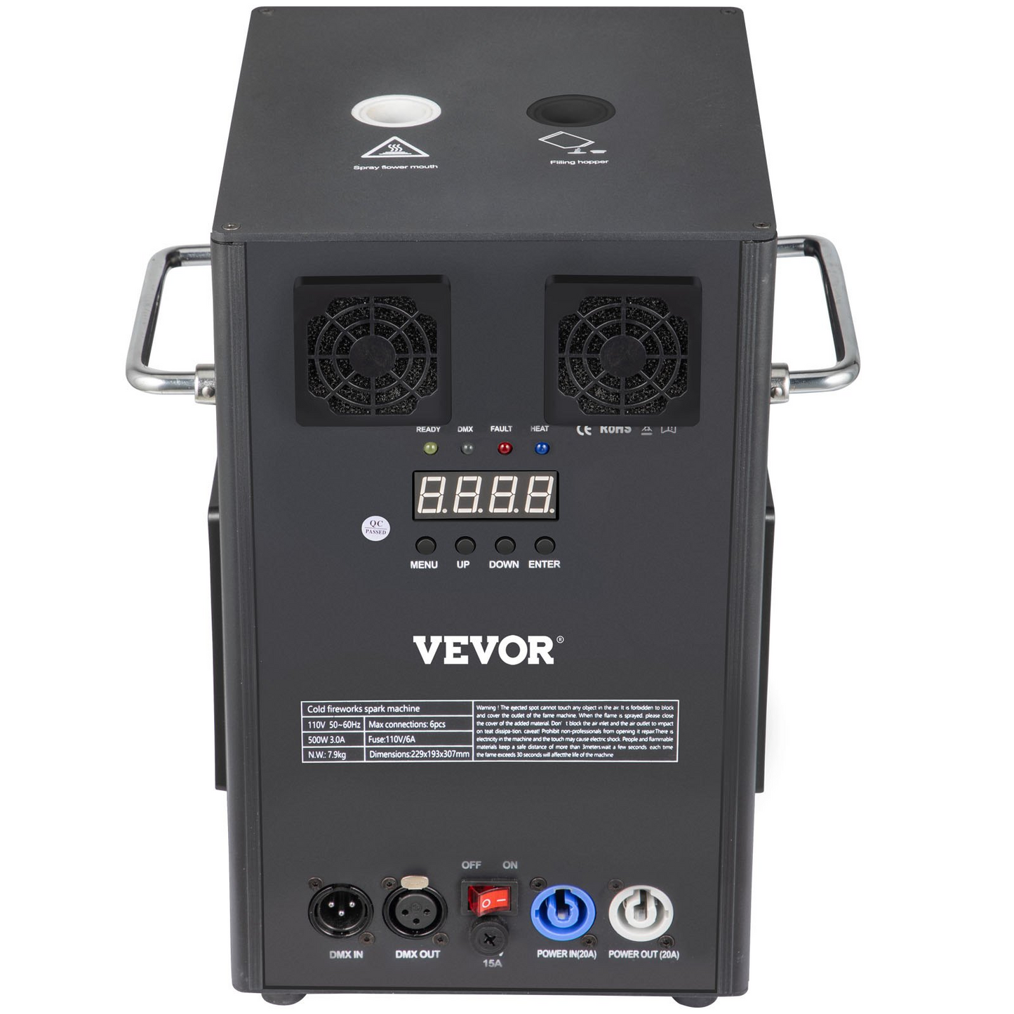 VEVOR Large Stage Equipment Special Effect Machine, 500W Stage Lighting Effect Machine with Wireless Remote Control, Smart DMX Control Stage Equipment Showing Machine for Wedding, Musical Show, DJ, Goodies N Stuff