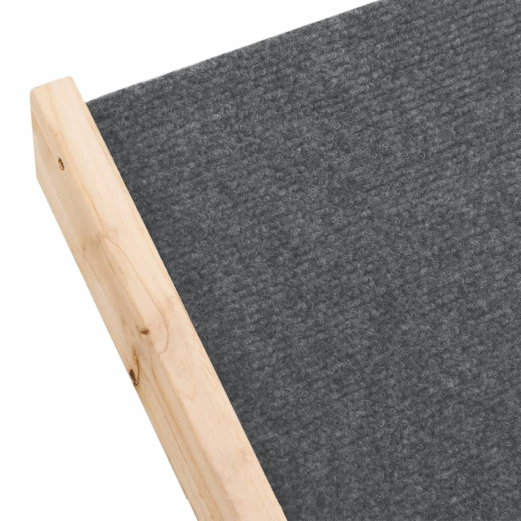 vidaXL Dog Stair Gray 41.3"x18.5" Solid Wood Fir, Goodies N Stuff
