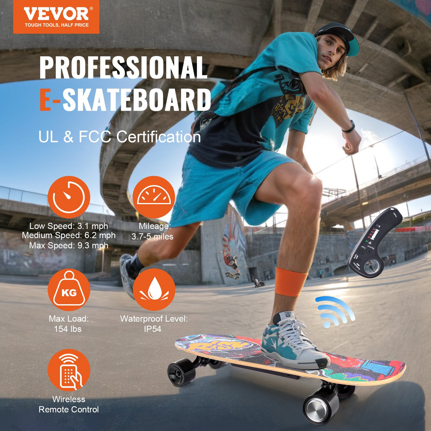 VEVOR Electric Longboard Skateboard with Control | 5 Miles Range for Adults & Kids, Goodies N Stuff