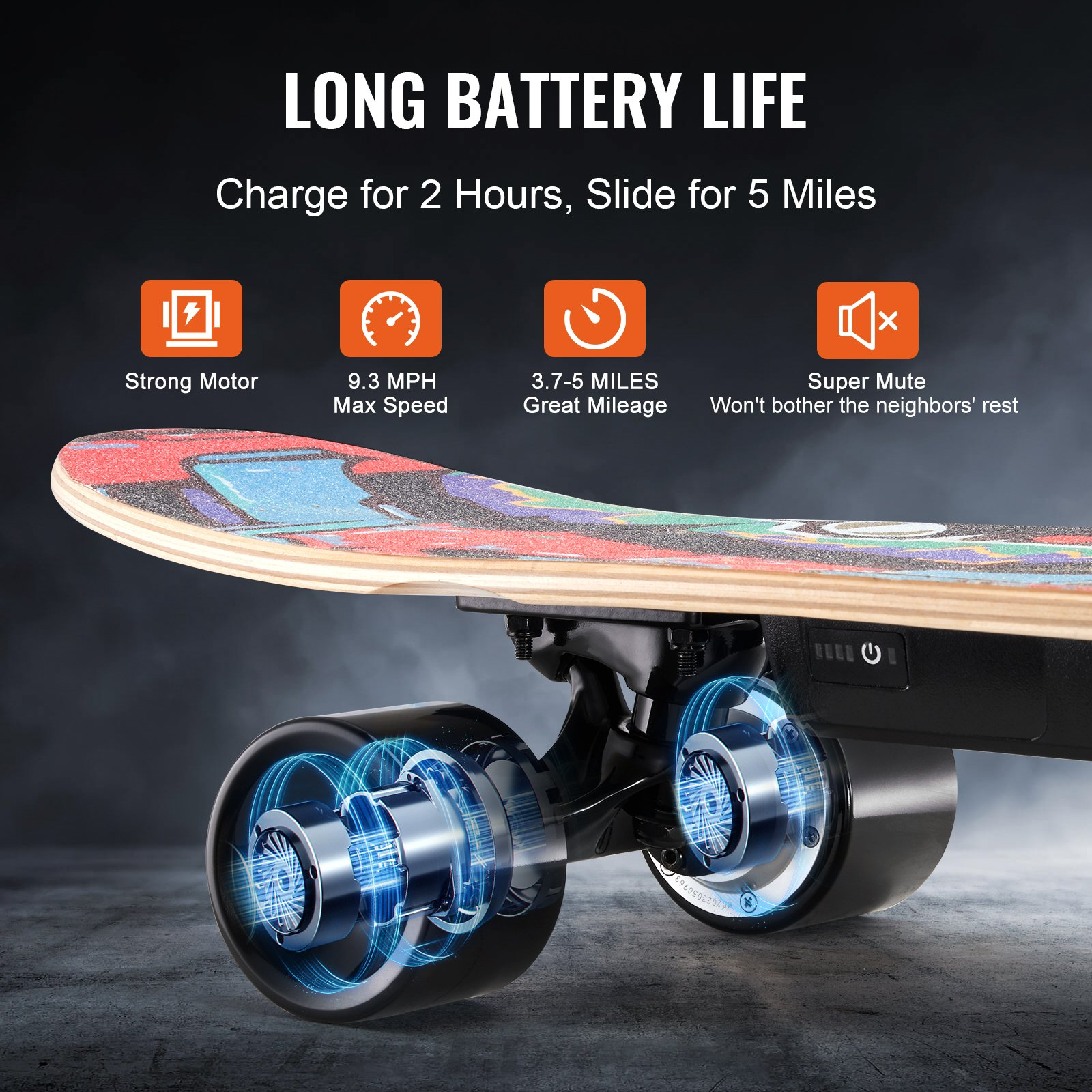 VEVOR Electric Longboard Skateboard with Control | 5 Miles Range for Adults & Kids, Goodies N Stuff
