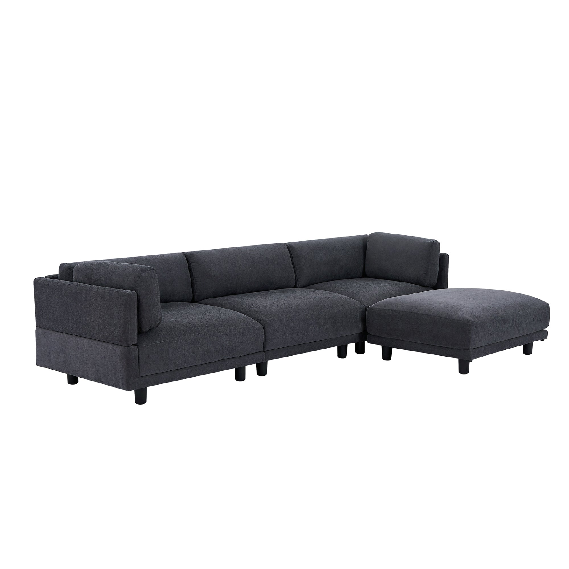 Upholstery Convertible Sectional Sofa, L Shaped Couch with Reversible Chaise, Goodies N Stuff