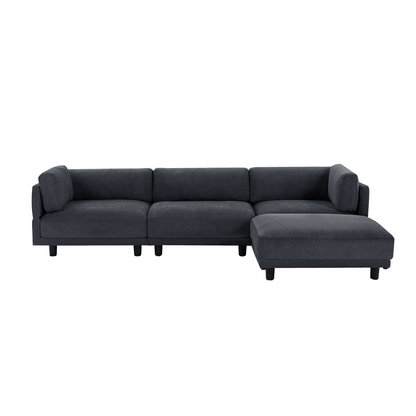 Upholstery Convertible Sectional Sofa, L Shaped Couch with Reversible Chaise, Goodies N Stuff